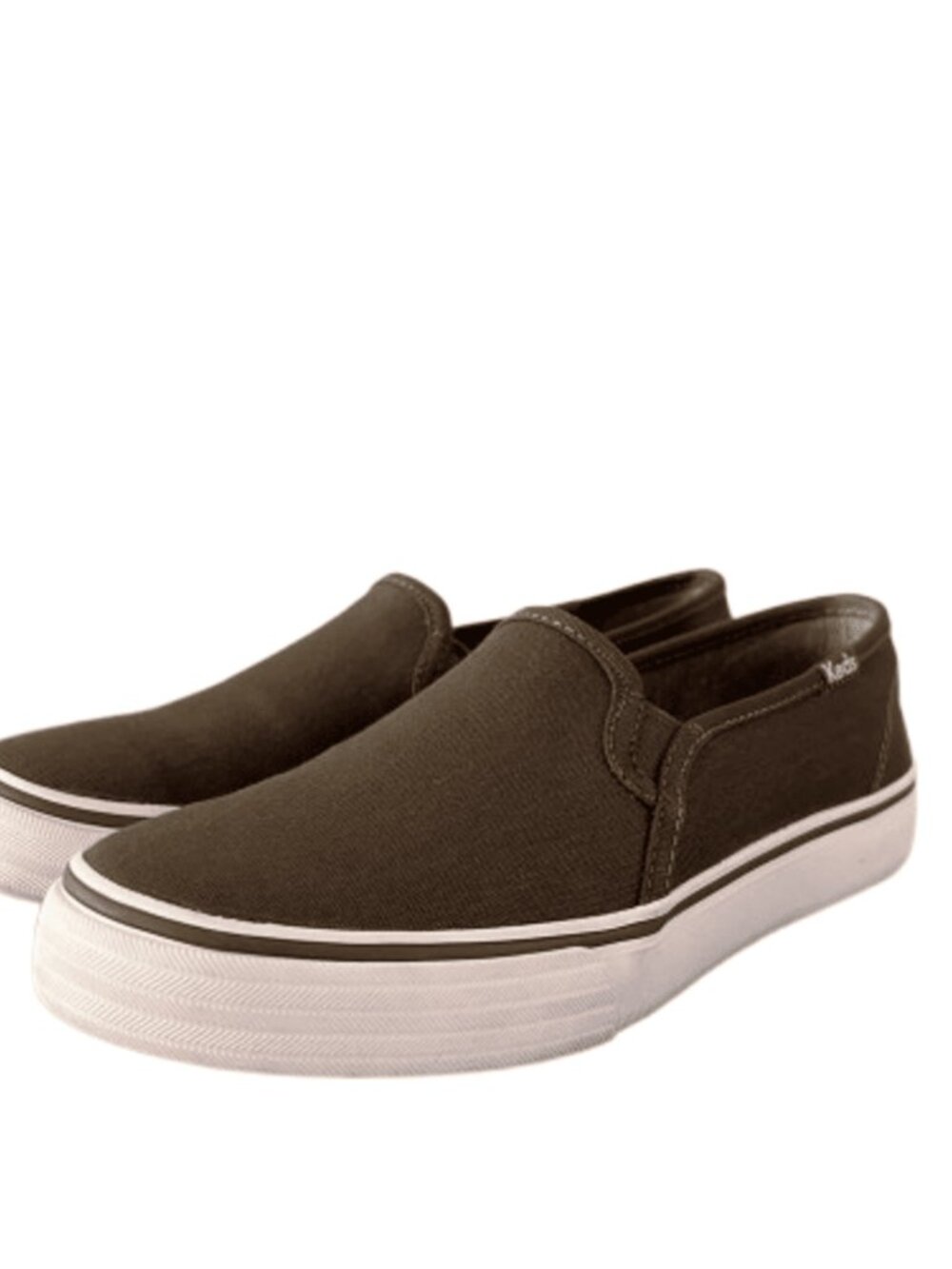 Keds Double Decker Tencel™ Olive, Size 9 wide Women's Shoes